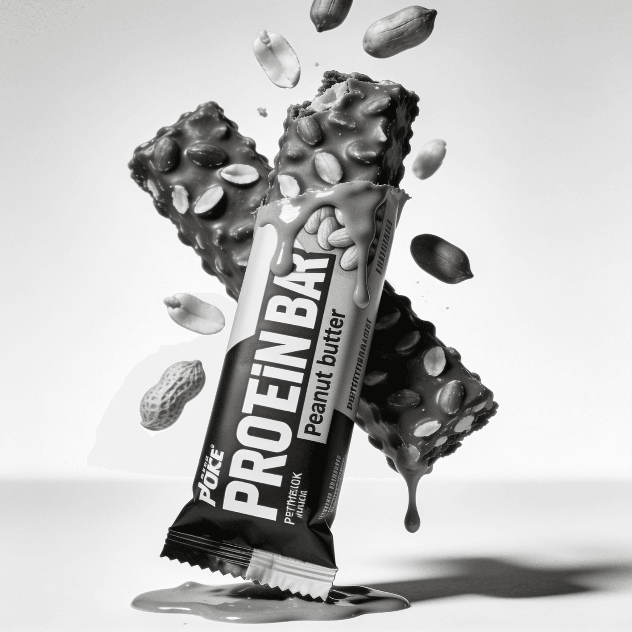 Protein bar being smashed into pieces